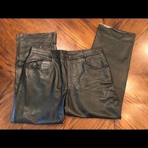 Xelement Men’s Black leather pants size 44